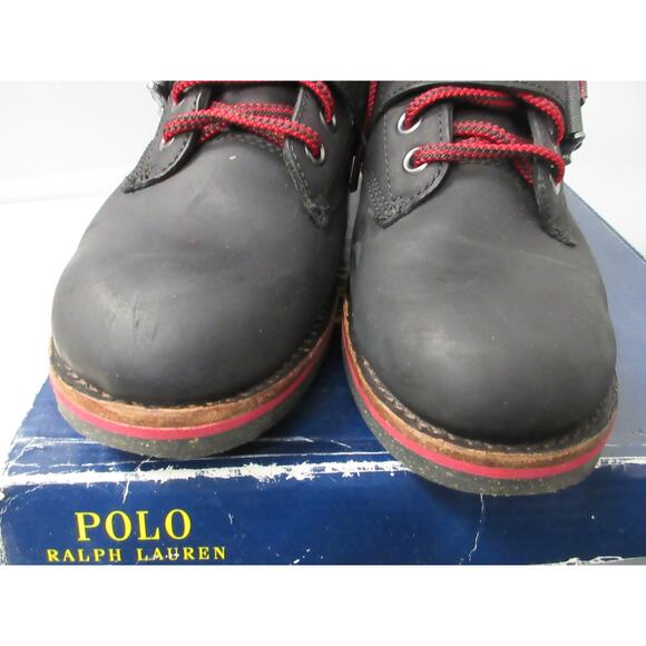 Polo Ralph Lauren Maurice Boots Mens Size 7 Black Leather Buckle Combat Moto main image 5